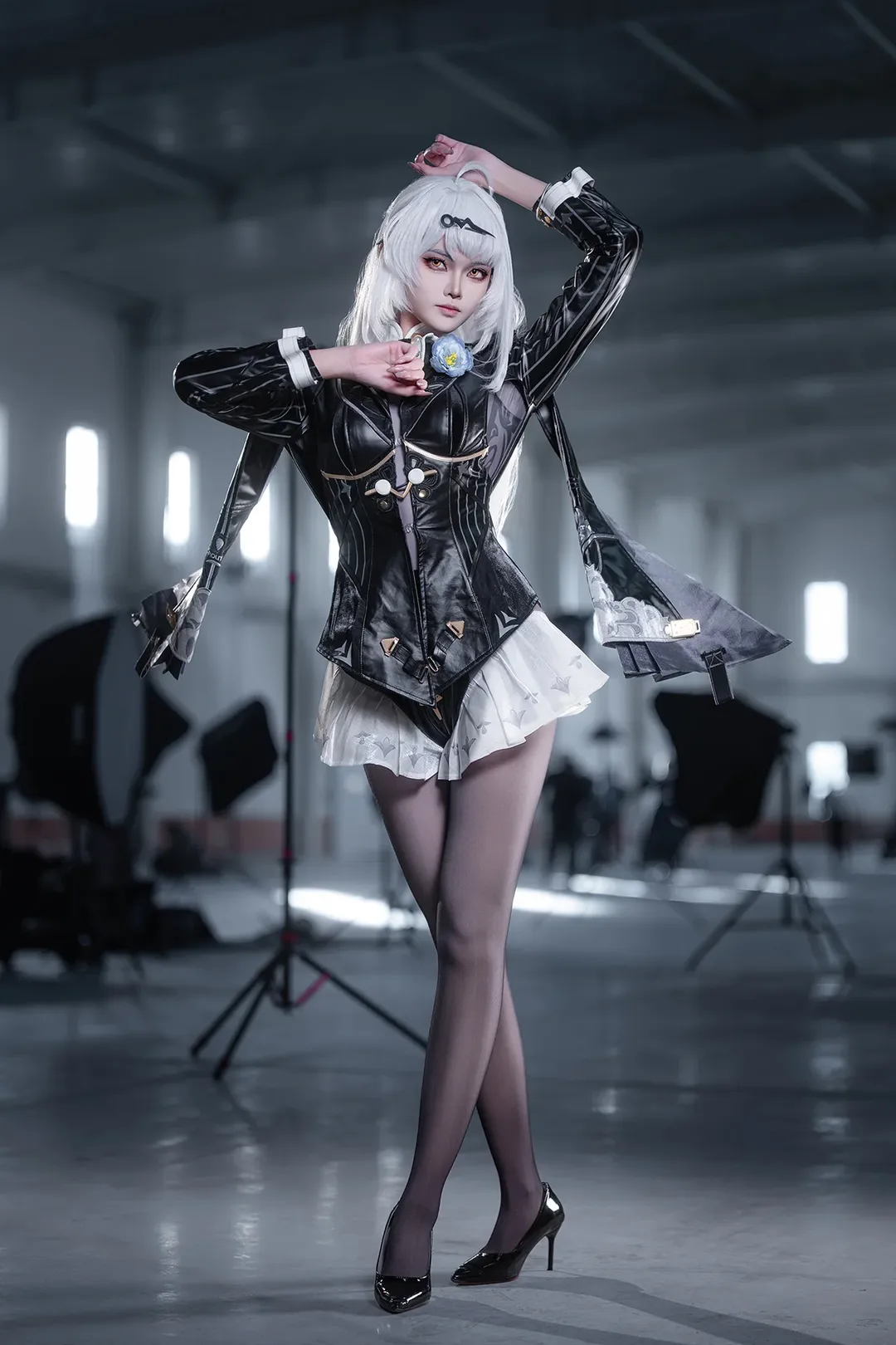 绝区零, 二次元摄影, 仪玄cos, 白毛cosplay, 漆皮机能风 - 第5张