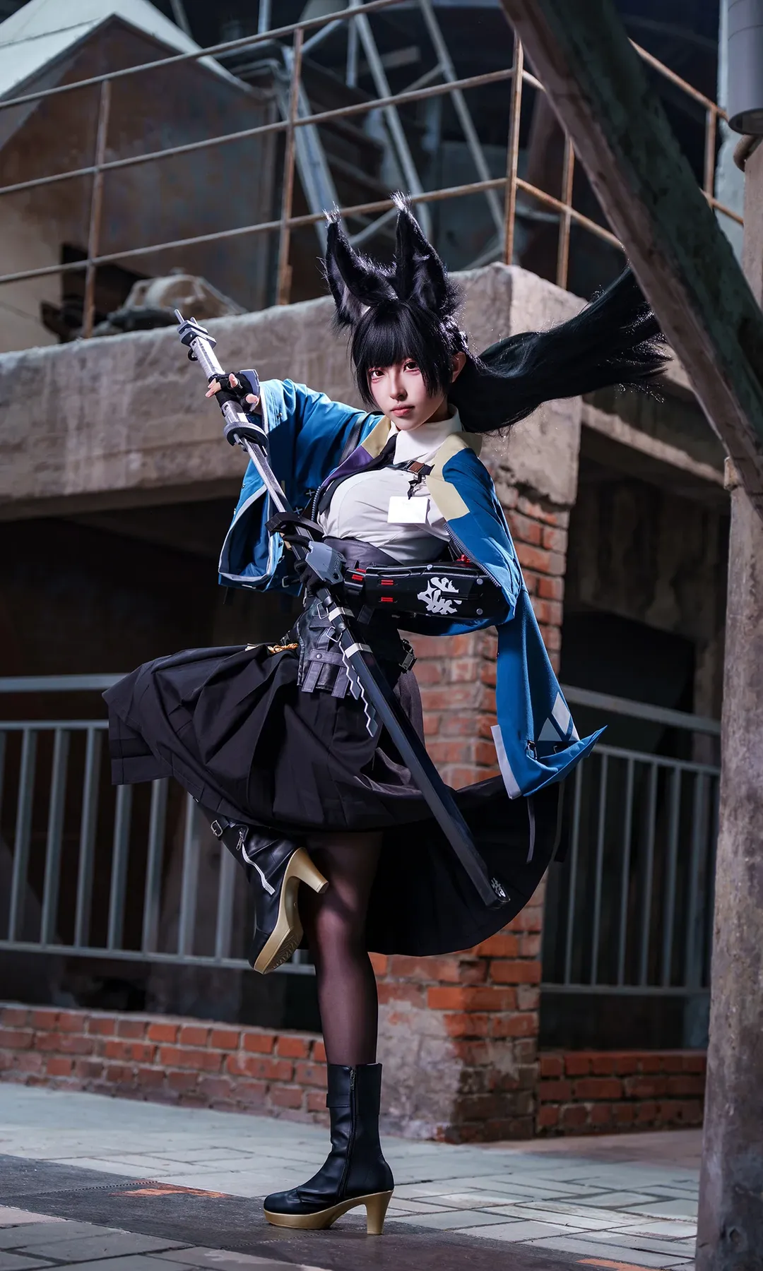 Zenless Zone Zero, Anime-style photography, Outdoor shoot, Hoshimi Miyabi cosplay, Tactical style cosplay - Image 1