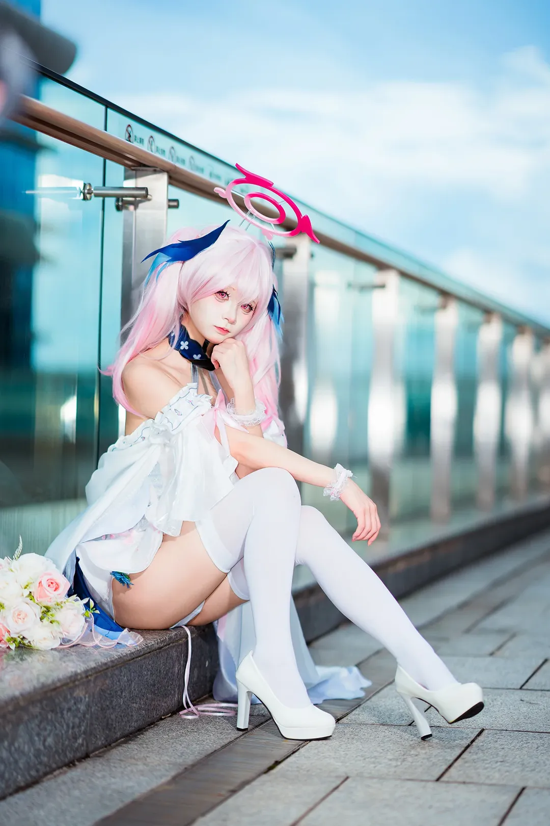 Convention photos, Blue Archive, Shimoe Koharu cosplay, Pure White Oath, Guangzhou Blue Archive Only Event