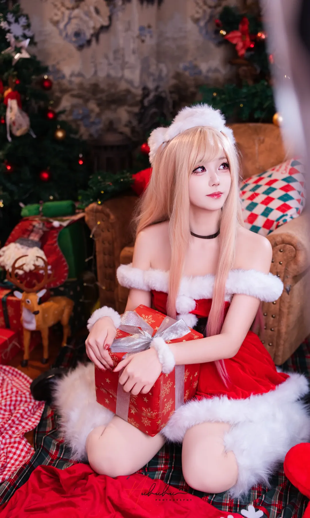 圣诞氛围, cosplay摄影, 索尼A7M5, 喜多川cos, 圣诞装扮 - 第4张