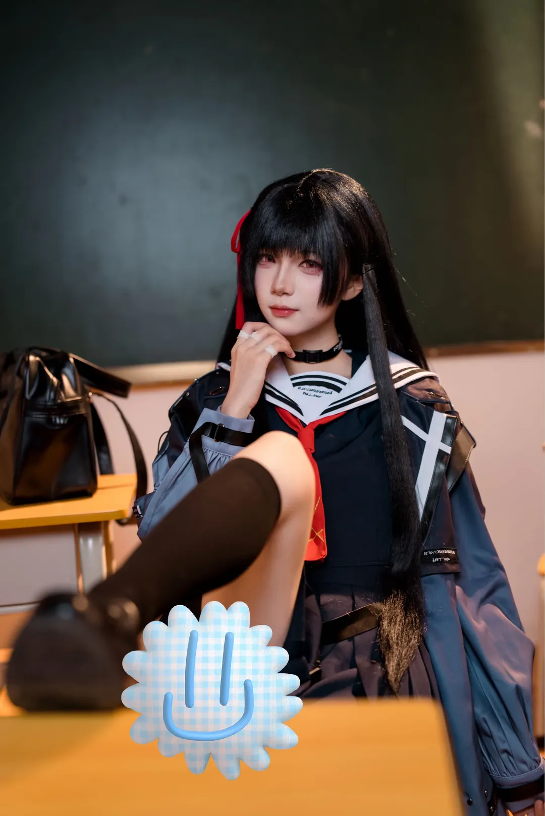 鸣潮, 千咲cos, cosplay摄影, 上课日常, 教室氛围 - 第1张