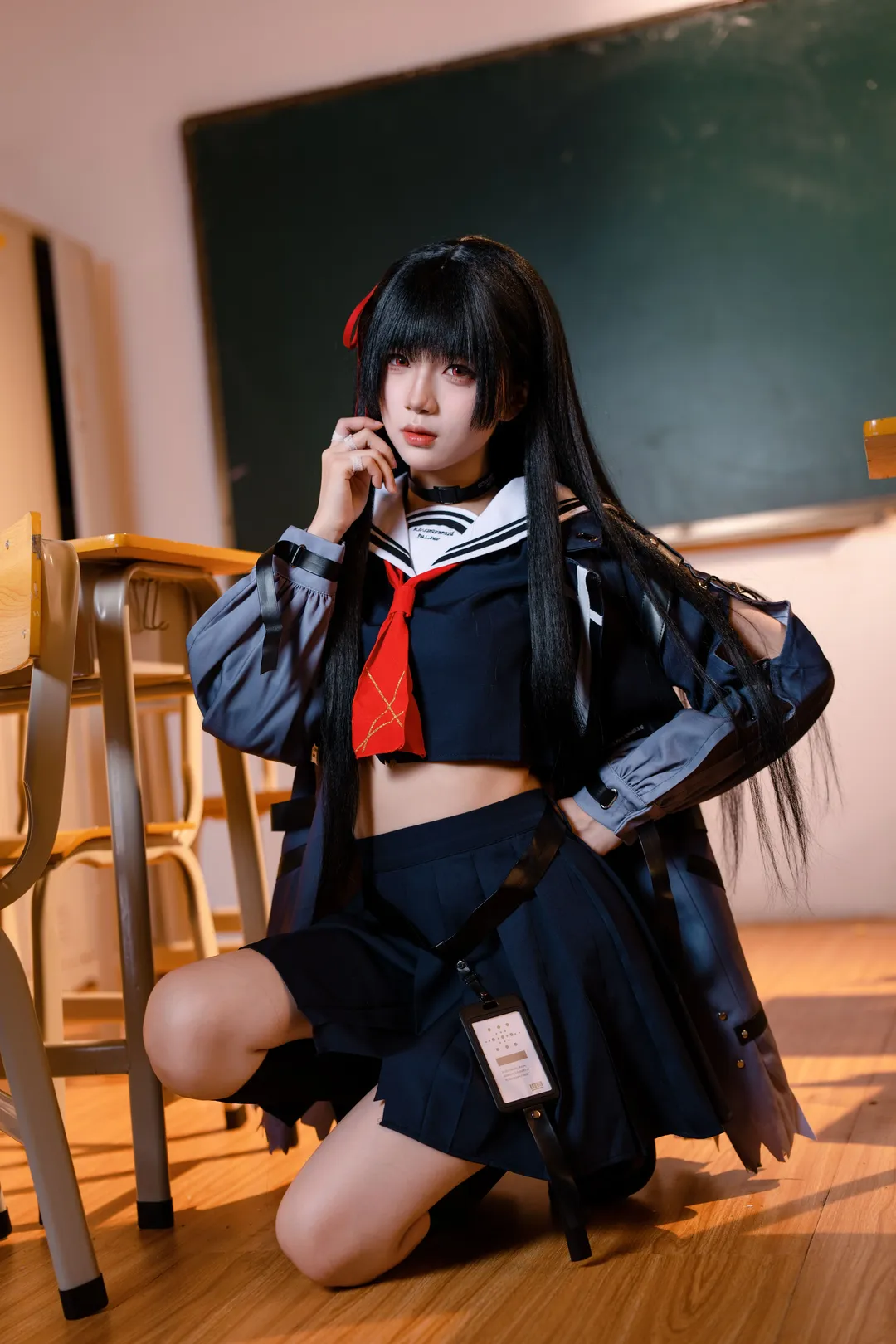 鸣潮, 千咲cos, cosplay摄影, 上课日常, 教室氛围