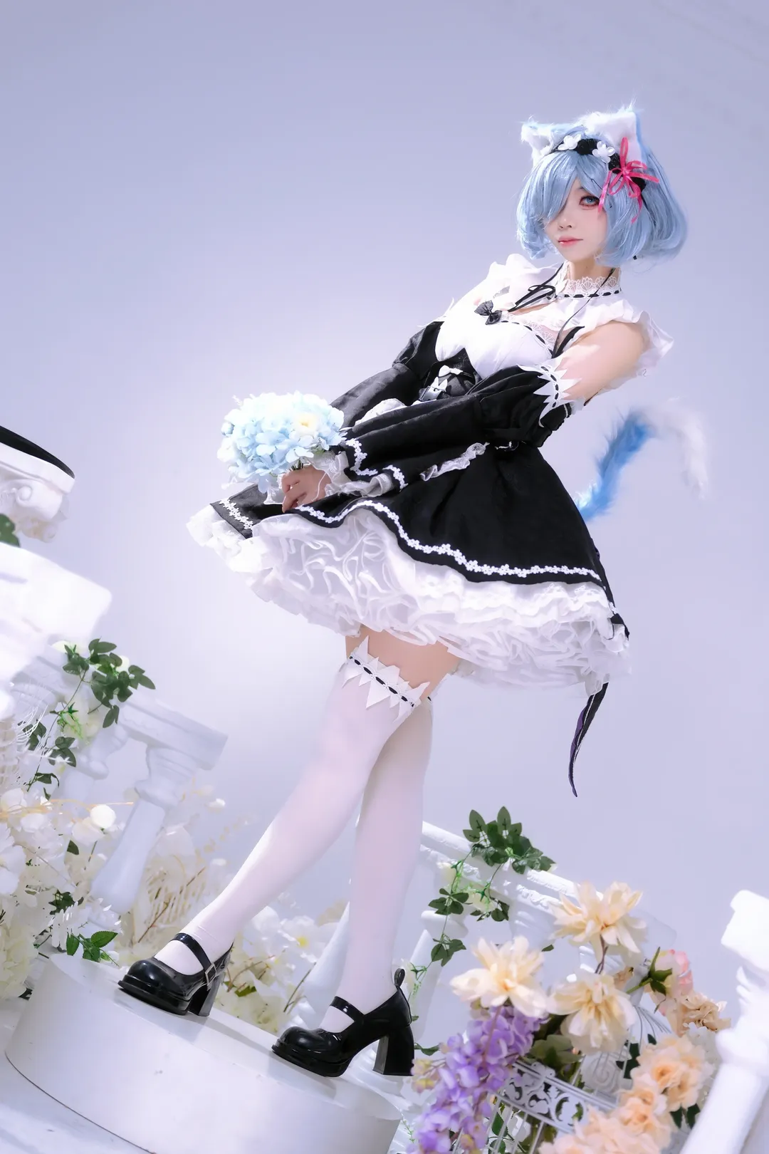 猫耳, 女仆装, 从零开始的异世界生活, 二次元cosplay, 蕾姆cos - 第1张