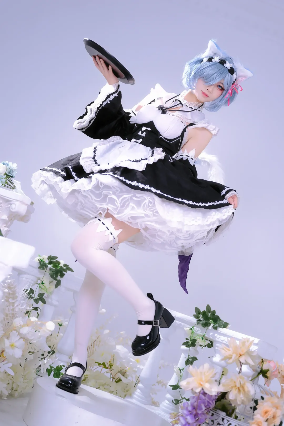 猫耳, 女仆装, 从零开始的异世界生活, 二次元cosplay, 蕾姆cos