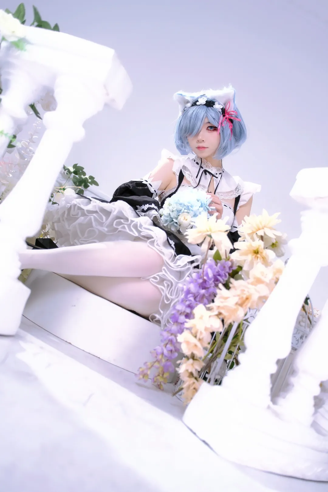 猫耳, 女仆装, 从零开始的异世界生活, 二次元cosplay, 蕾姆cos - 第3张