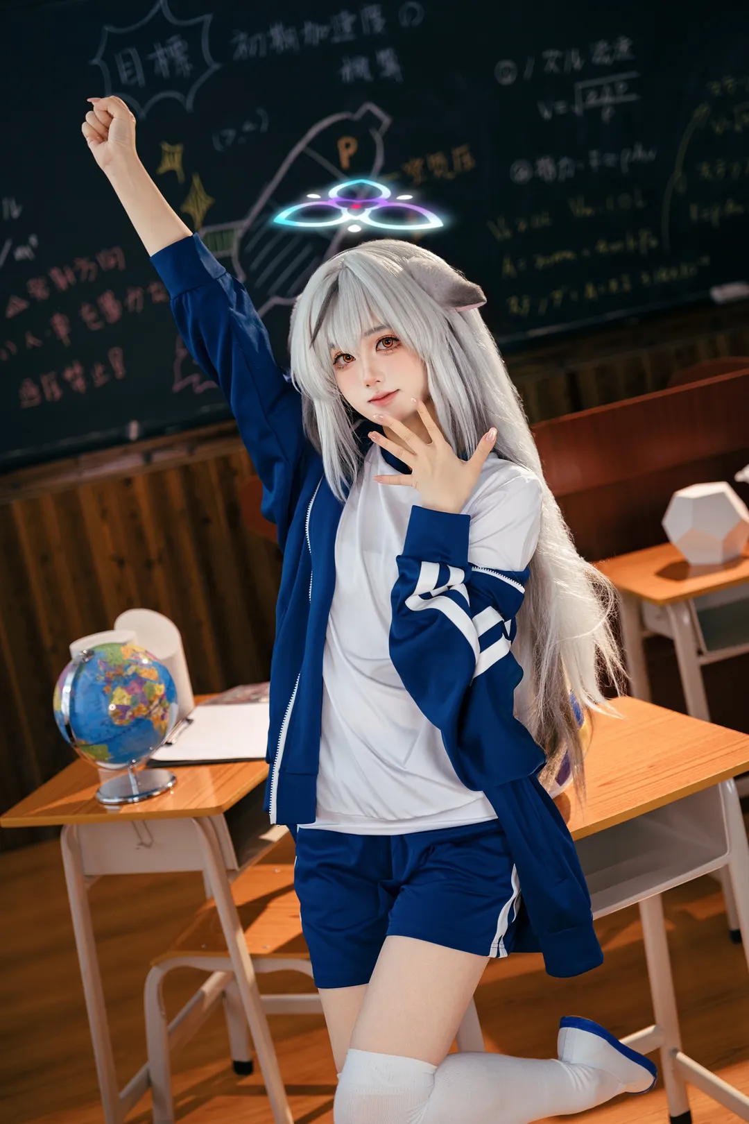 二次元少女, 蔚蓝档案, 蔚蓝档案cos, 体操服cos, 春原心奈cos