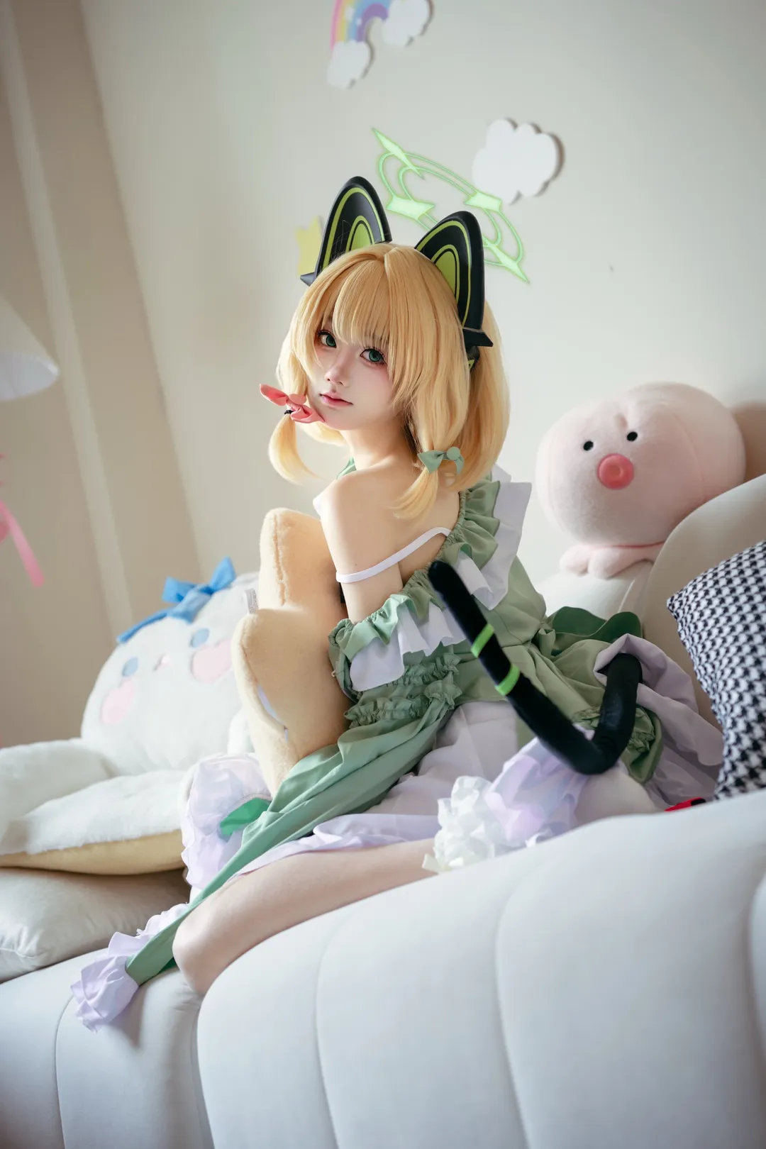 二次元少女, 蔚蓝档案, 才羽绿cos, 游戏开发部, 碧蓝档案cosplay - 第2张