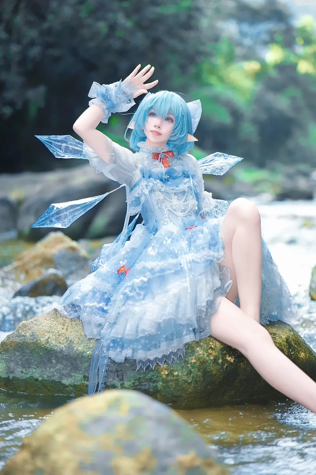 二次元少女, 东方Project, cosplay摄影, 琪露诺cos, 户外Cos - 第5张
