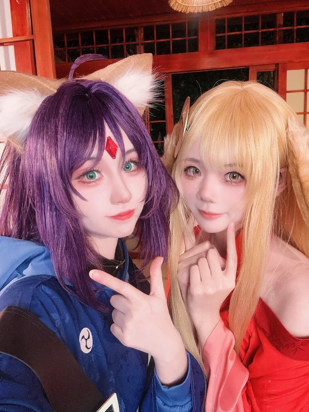 Duo cosplay, Japanese-style makeup and styling, Cosplay photography, Cosmic Princess Kaguya!, Iroha cosplay