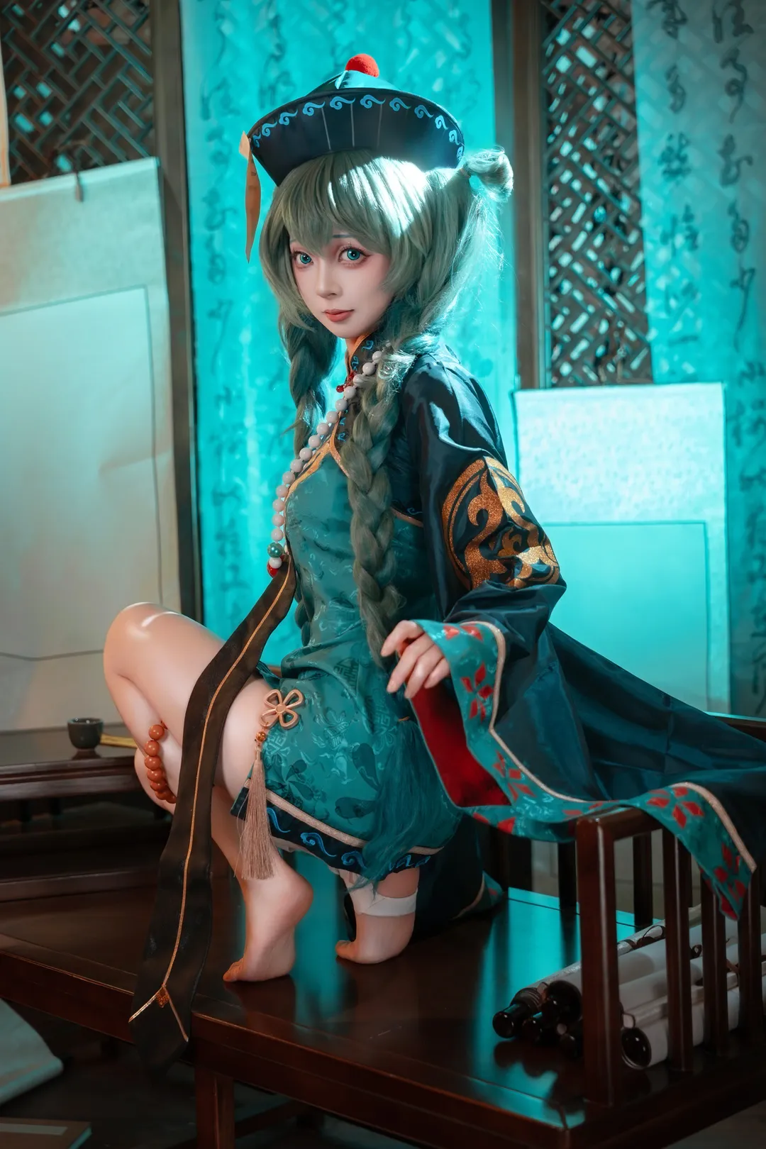 初音未来, 初音未来cos, 小僵尸, cosplay正片, 赛博国风 - 第1张
