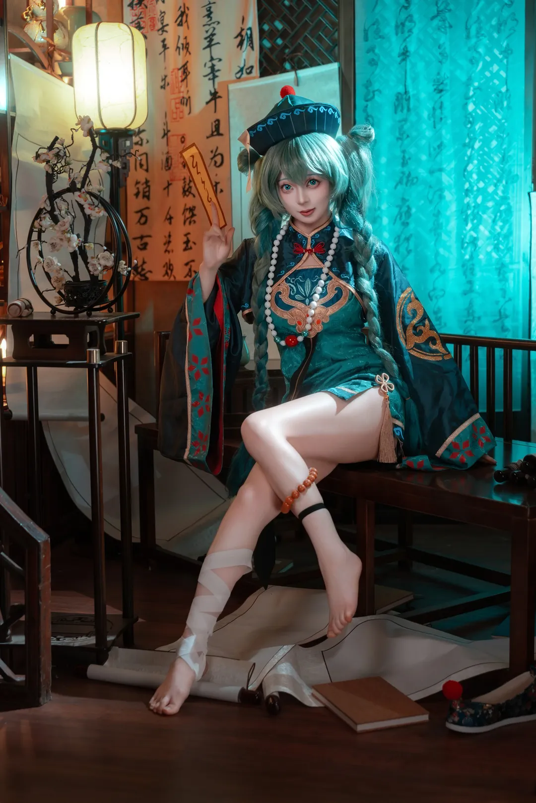 初音未来, 初音未来cos, 小僵尸, cosplay正片, 赛博国风 - 第10张