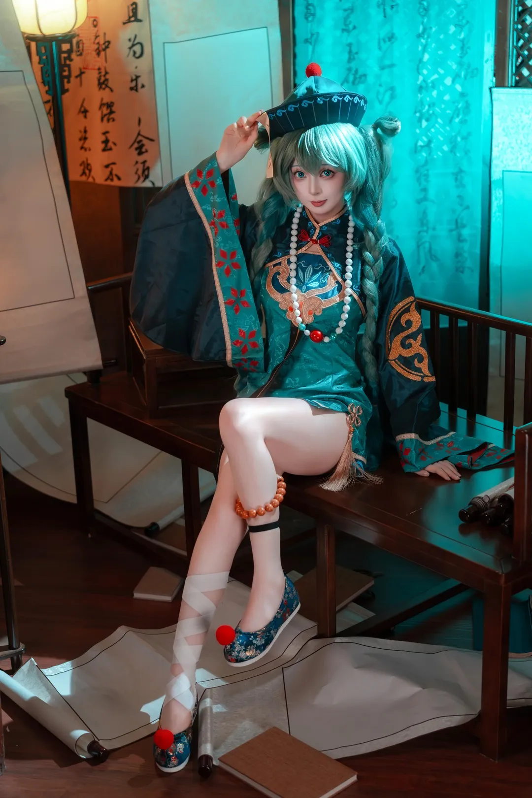 初音未来, 初音未来cos, 小僵尸, cosplay正片, 赛博国风 - 第11张