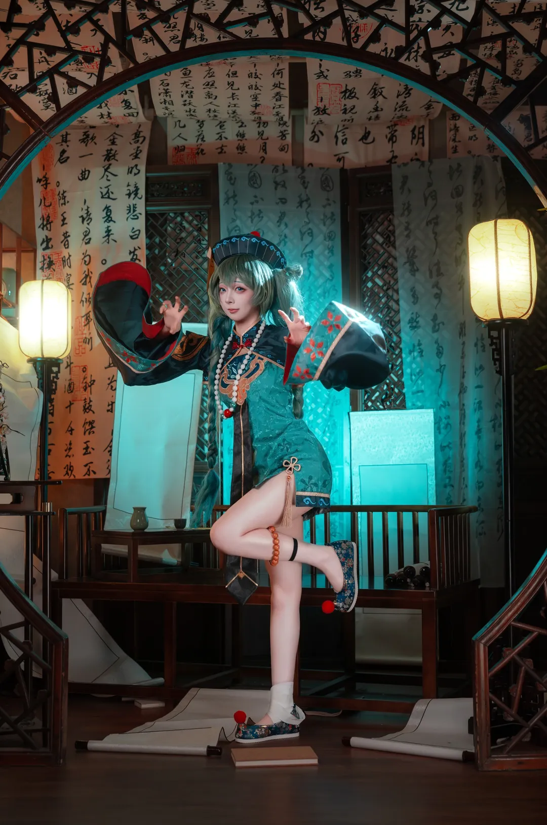 初音未来, 初音未来cos, 小僵尸, cosplay正片, 赛博国风 - 第16张