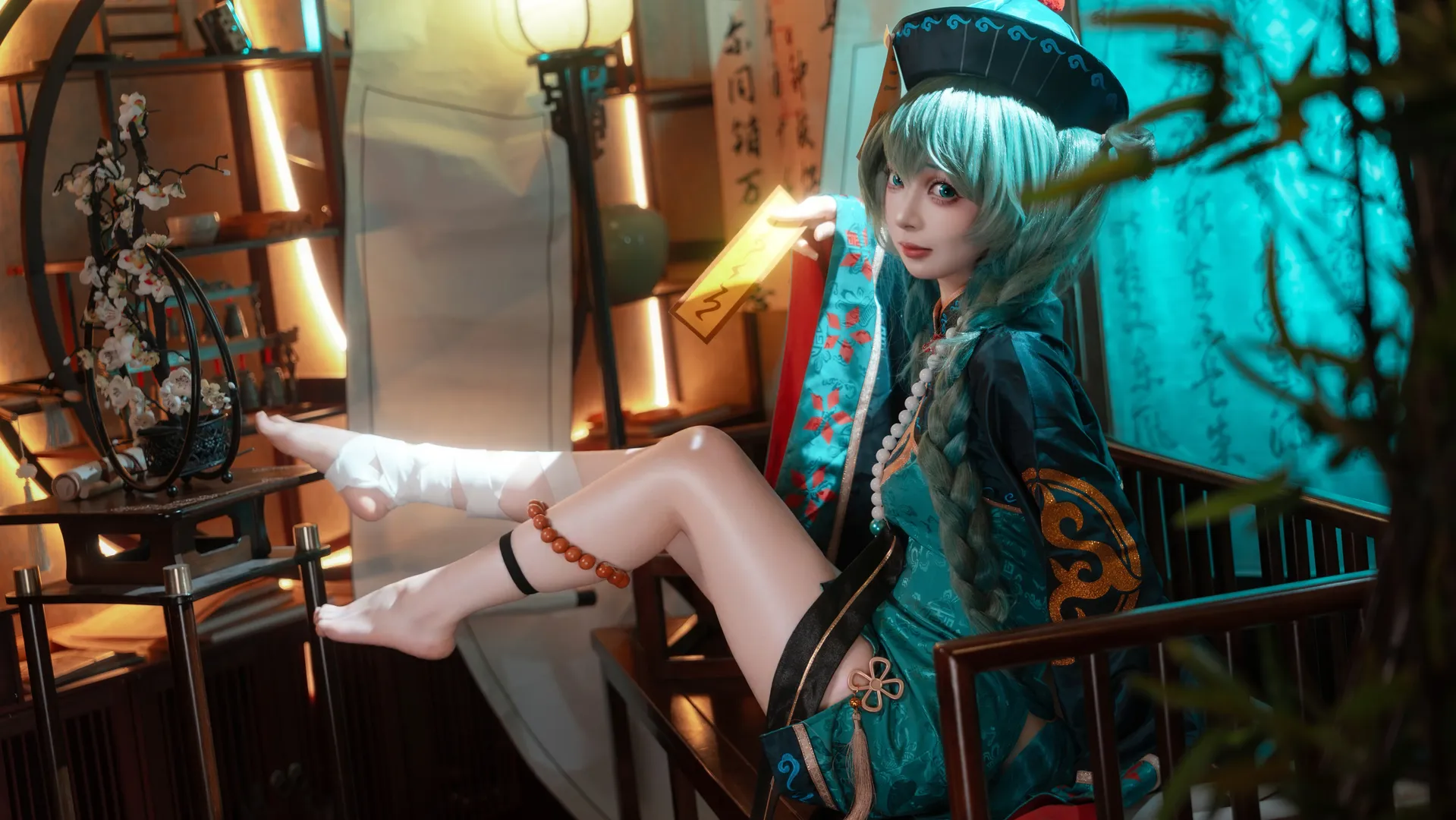 初音未来, 初音未来cos, 小僵尸, cosplay正片, 赛博国风 - 第2张