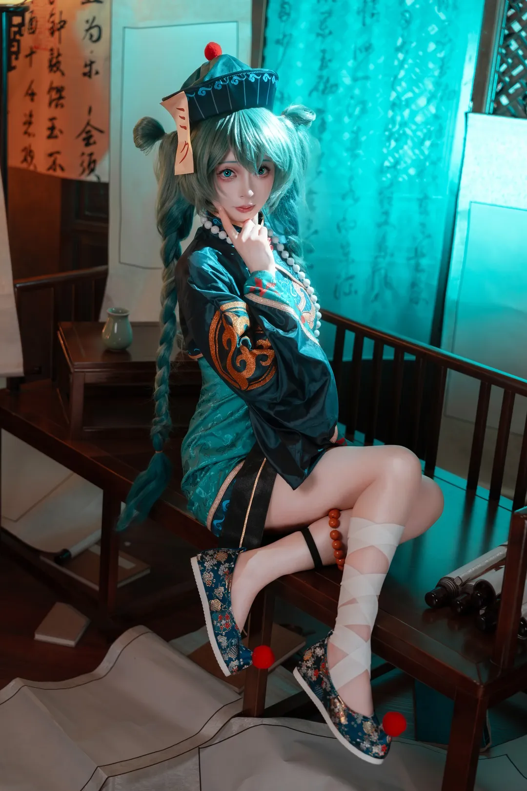初音未来, 初音未来cos, 小僵尸, cosplay正片, 赛博国风