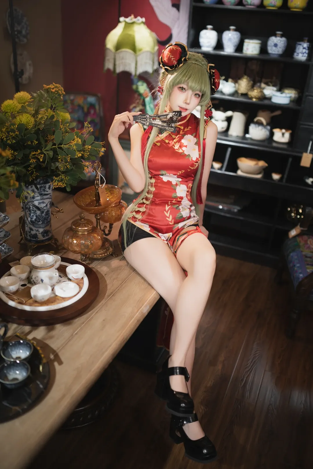 ロールプレイ, 中国風写真, チャイナドレス コスプレ, C.C. コスプレ, コードギアス - 2枚目
