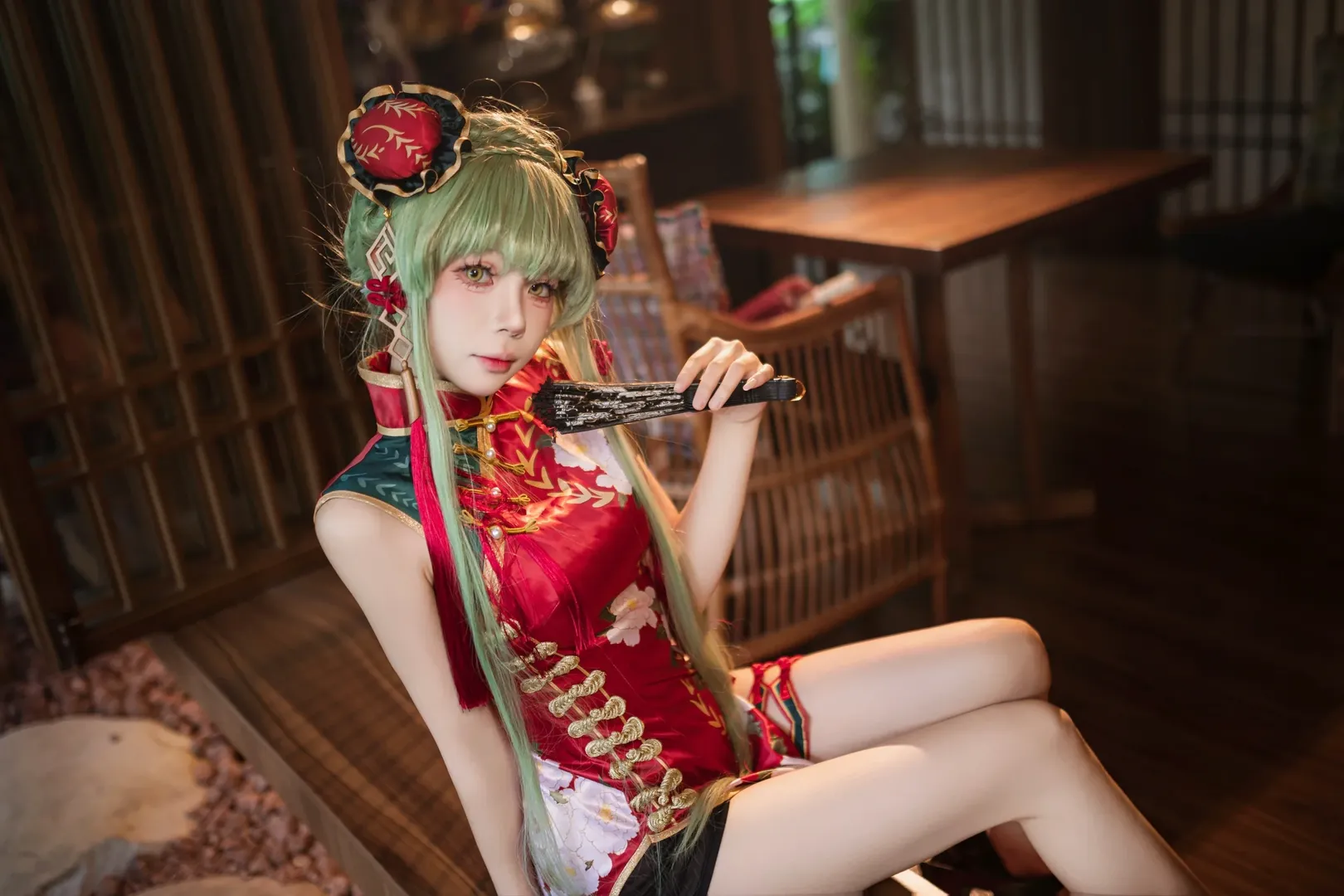 ロールプレイ, 中国風写真, チャイナドレス コスプレ, C.C. コスプレ, コードギアス - 3枚目