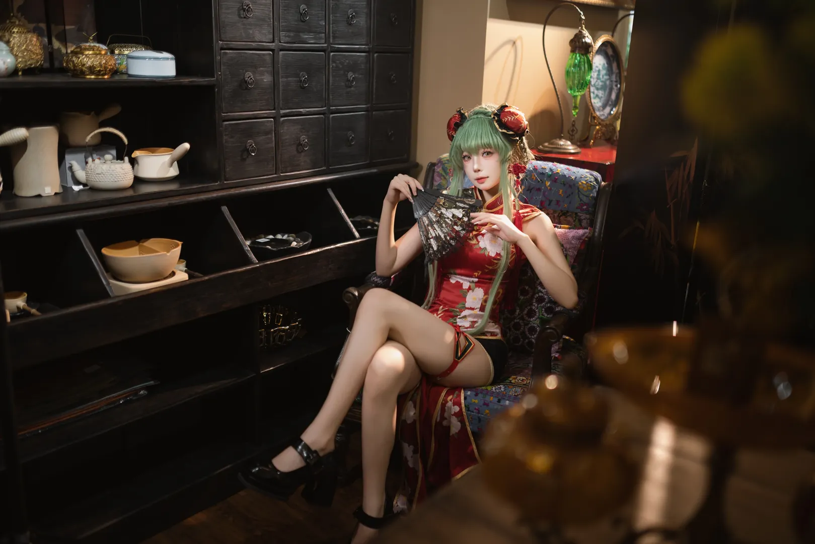 ロールプレイ, 中国風写真, チャイナドレス コスプレ, C.C. コスプレ, コードギアス - 6枚目