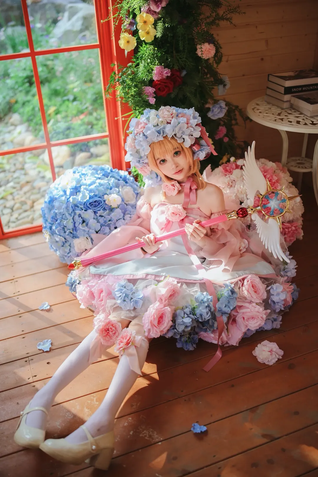 魔法少女, 花畑, ポートレート, カードキャプターさくら, 小さな桜の妖精コスプレ - 11枚目