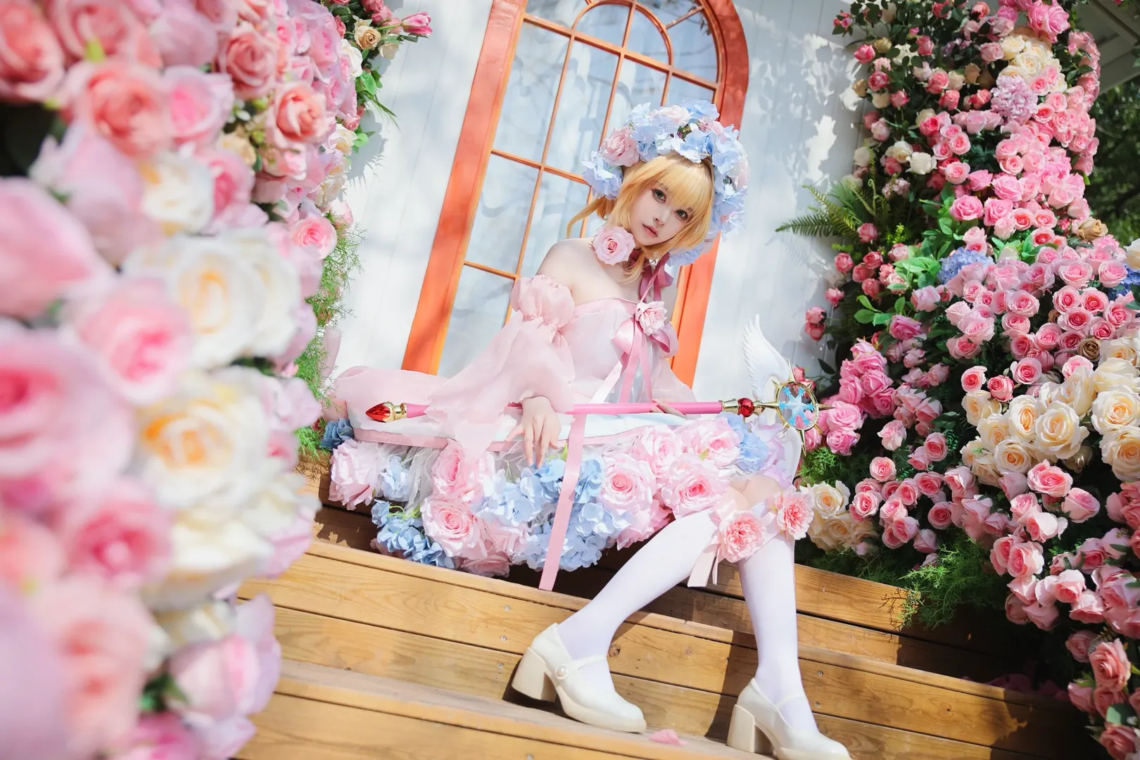 魔法少女, 花畑, ポートレート, カードキャプターさくら, 小さな桜の妖精コスプレ - 4枚目