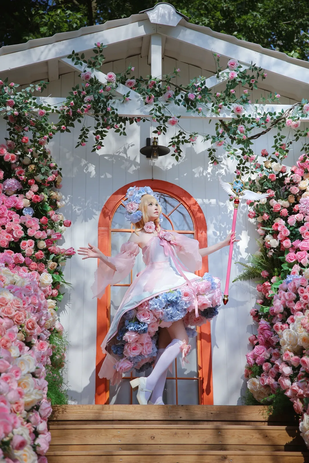 魔法少女, 花畑, ポートレート, カードキャプターさくら, 小さな桜の妖精コスプレ - 5枚目