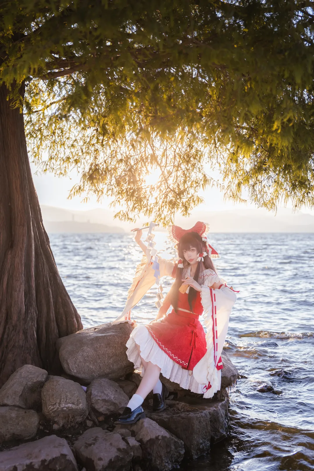 博麗靈夢cos, 東方project, cos正片, 旅拍, 紅白巫女 - 第3張