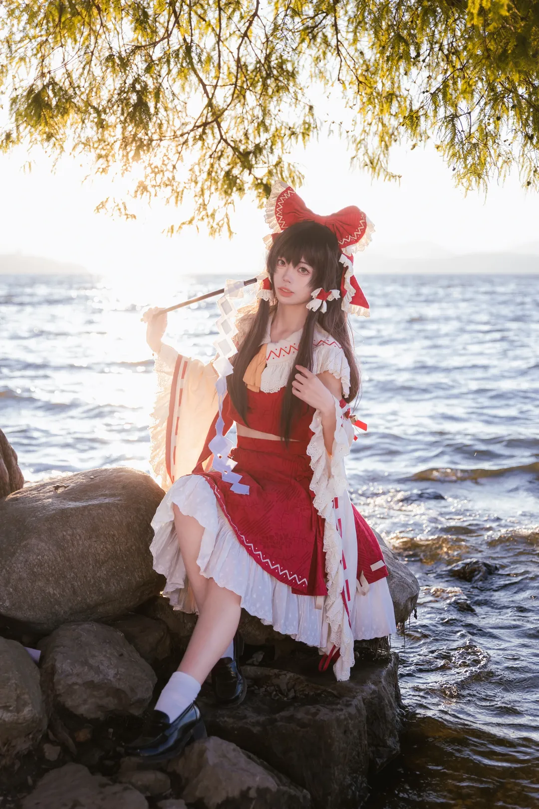 博麗靈夢cos, 東方project, cos正片, 旅拍, 紅白巫女 - 第6張