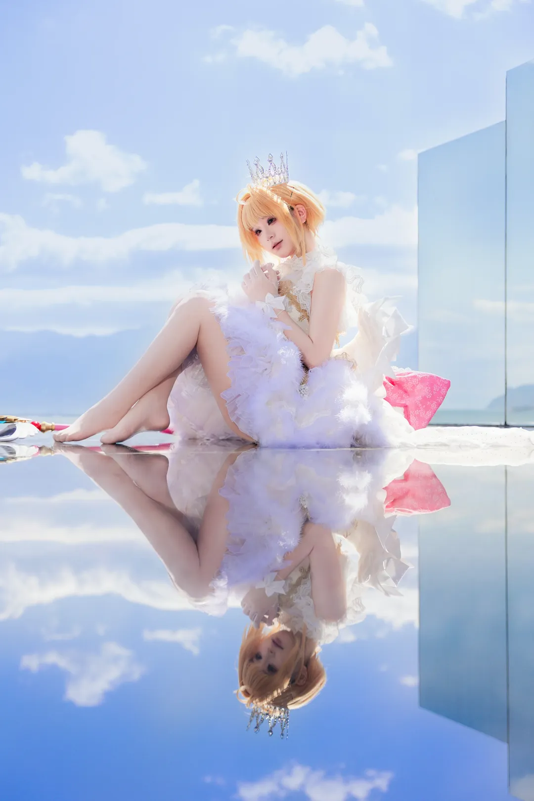 唯美写真, Cosplay, 小樱cos, 天空之上, 冰雪天使