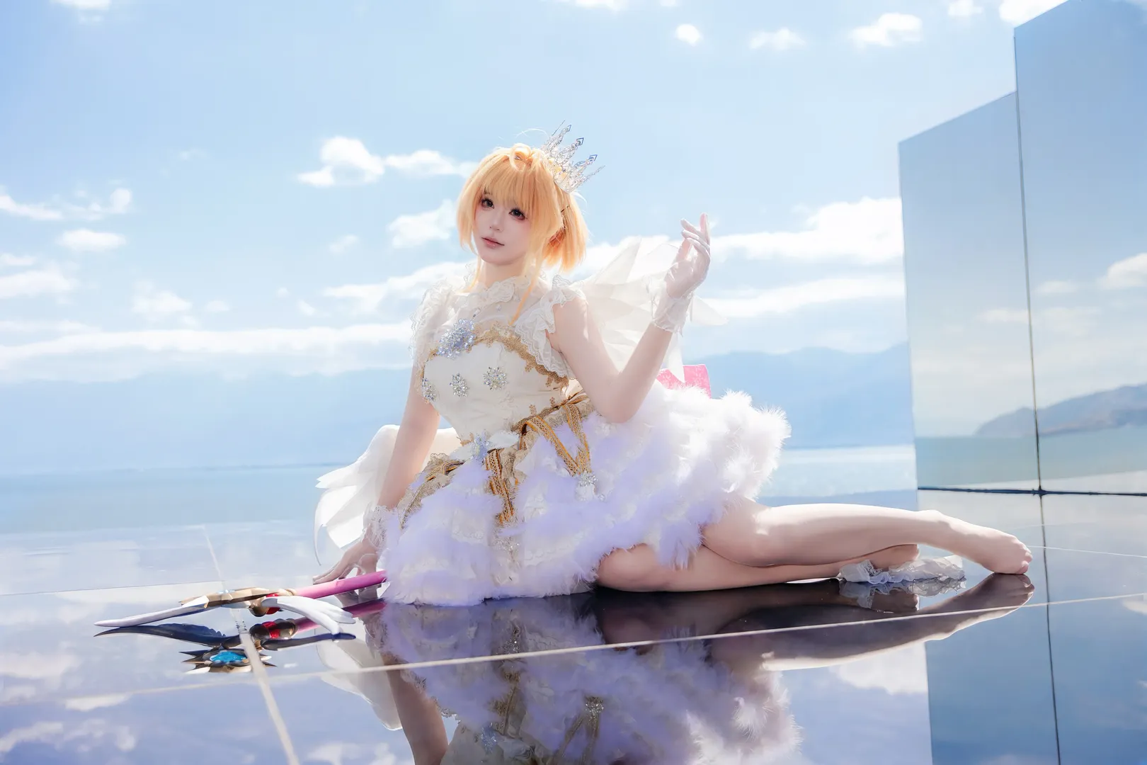 唯美写真, Cosplay, 小樱cos, 天空之上, 冰雪天使 - 第3张
