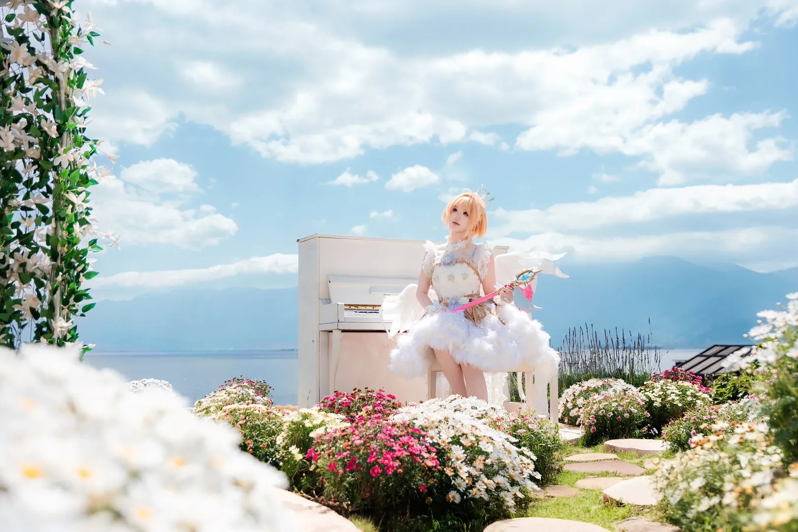 唯美写真, Cosplay, 小樱cos, 天空之上, 冰雪天使 - 第4张
