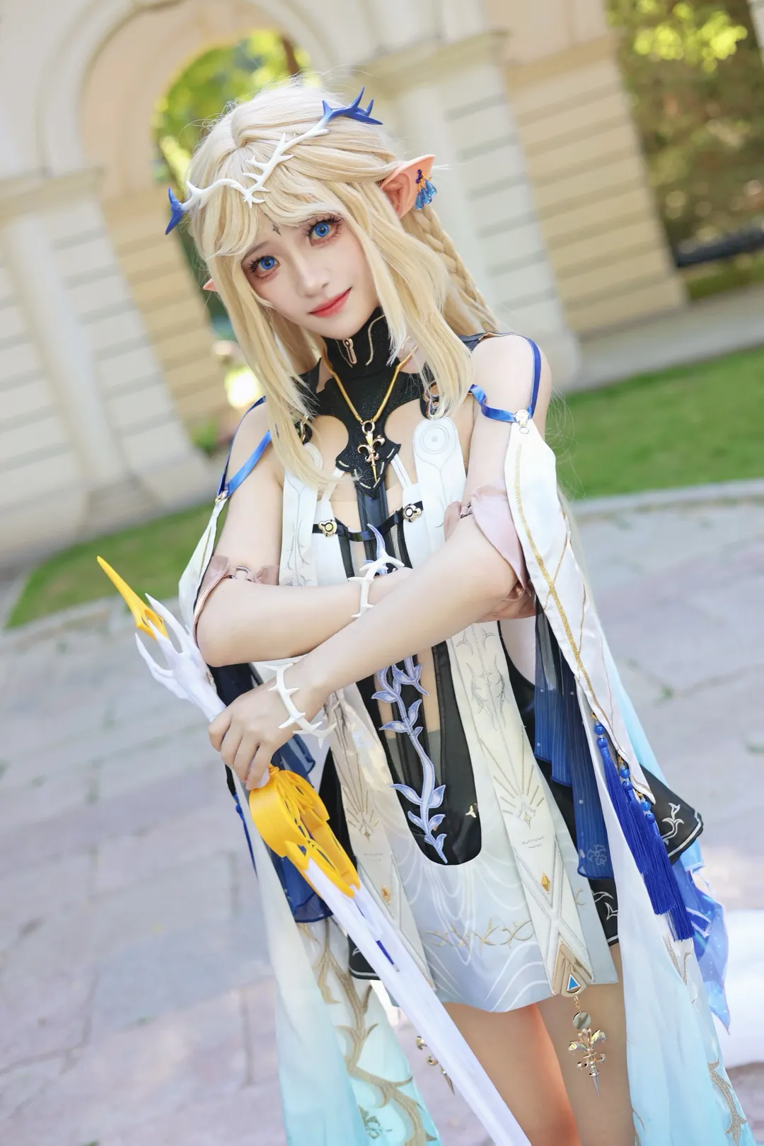 鸣潮, cosplay, 二次元摄影, 卡提希娅cos, 精灵耳