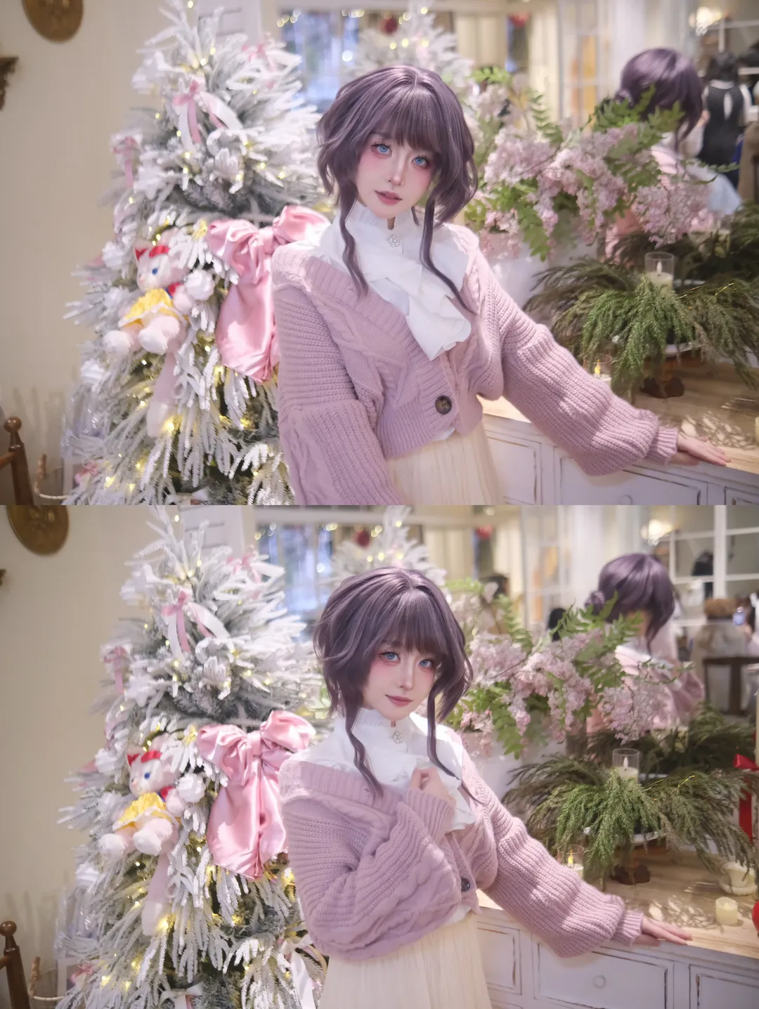 和栗薫子 コスプレ, 薫る花は凛と咲く, クリスマステーマ コスプレ, 純愛アニメ コスプレ, 室内ロケーションコスプレ - 3枚目