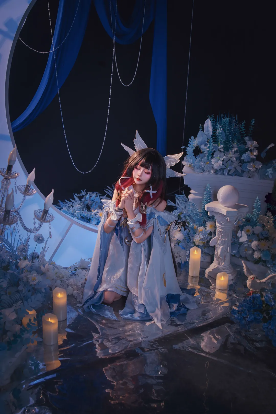 原神, 哥伦比娅cos, 少女与白鸽, 氛围感, 摄影作品 - 第8张
