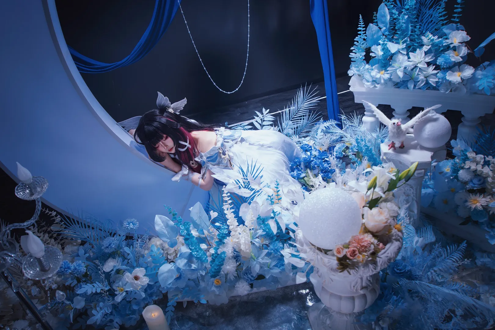 原神, 哥伦比娅cos, 少女与白鸽, 氛围感, 摄影作品 - 第9张