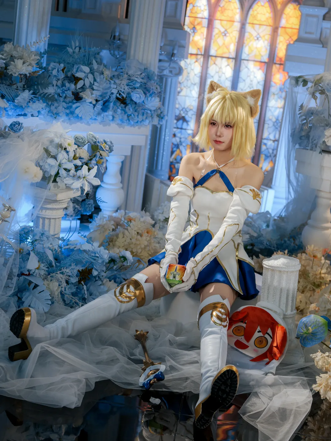 Fate/Grand Order, Cosplay photography, Cat-like girl, Tsukihime Phantasmoon cosplay, Magical girl outfit - Image 1