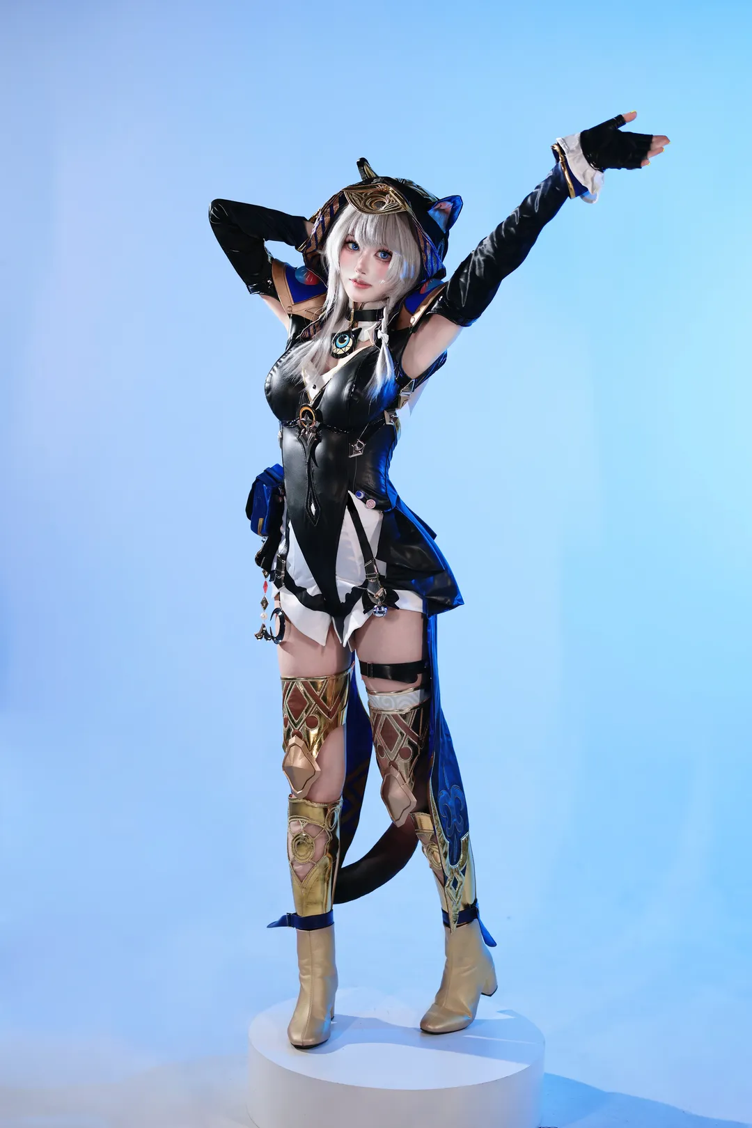 赛飞儿cos, 崩坏星穹铁道, cosplay摄影, 二次元穿搭, 银发猫耳 - 第3张
