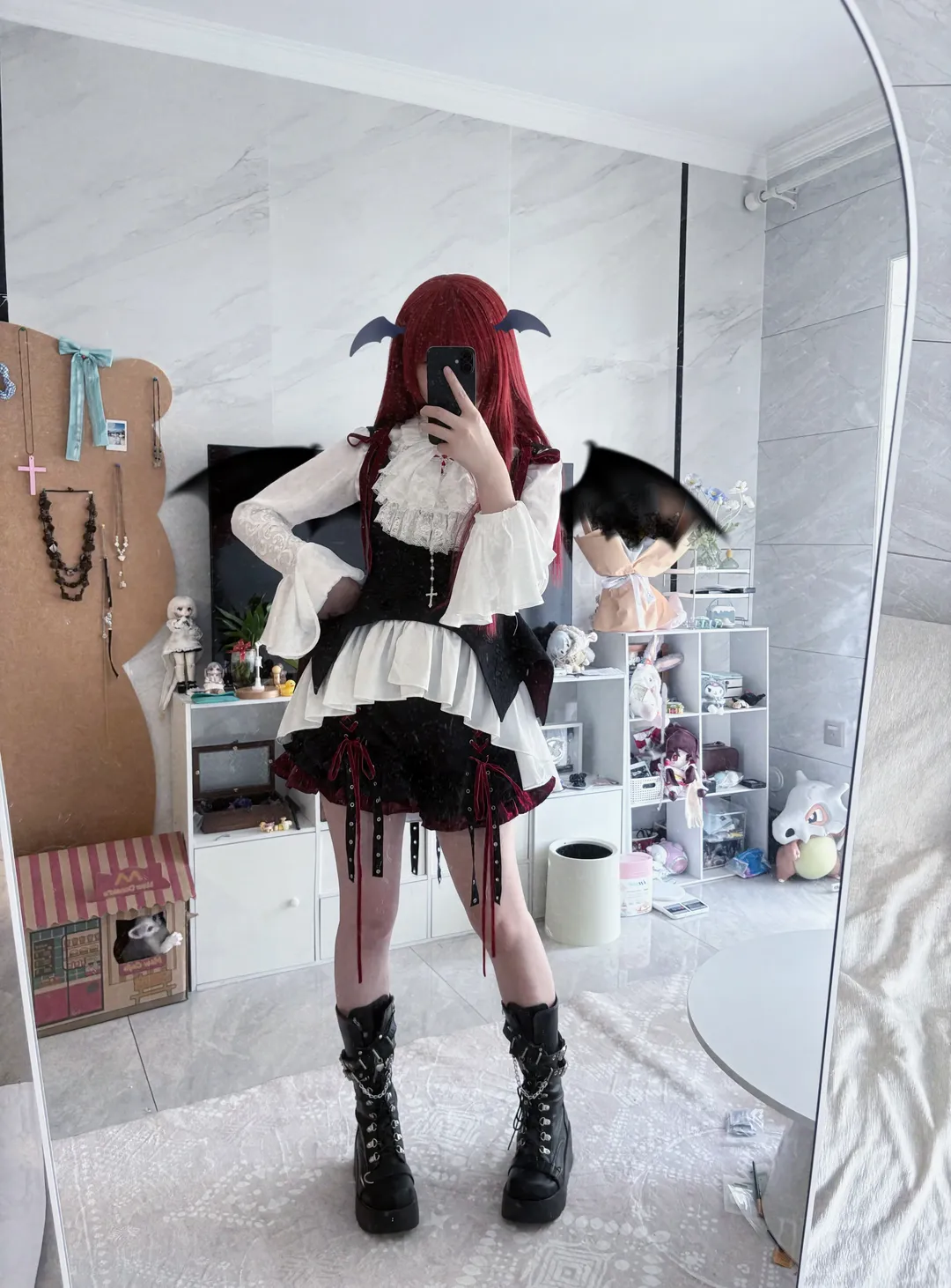 Touhou Project, Anime cosplay, Little devil cosplay, Gothic Lolita, Dark style outfit