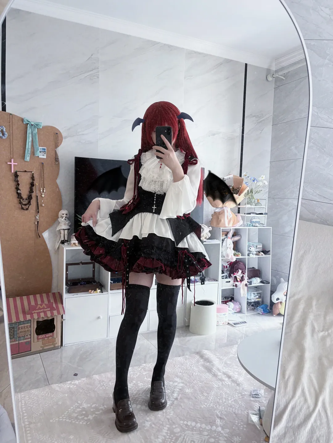 Touhou Project, Anime cosplay, Little devil cosplay, Gothic Lolita, Dark style outfit - Image 2