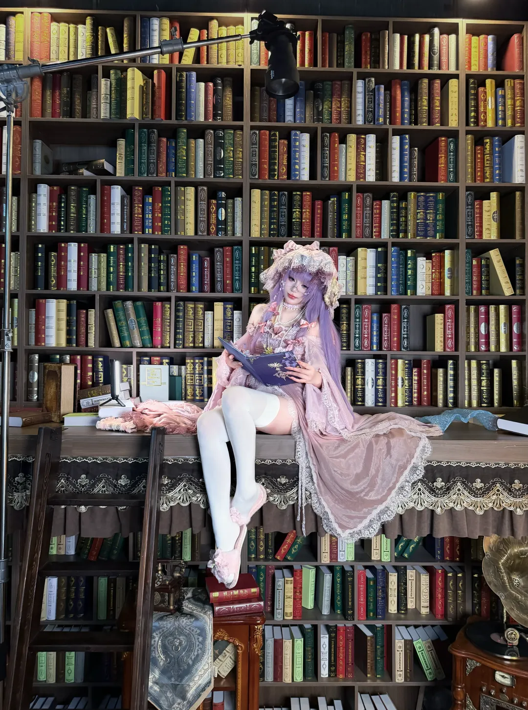 东方project, cosplay摄影, 图书馆cos, 洋装cosplay, 实景棚拍摄