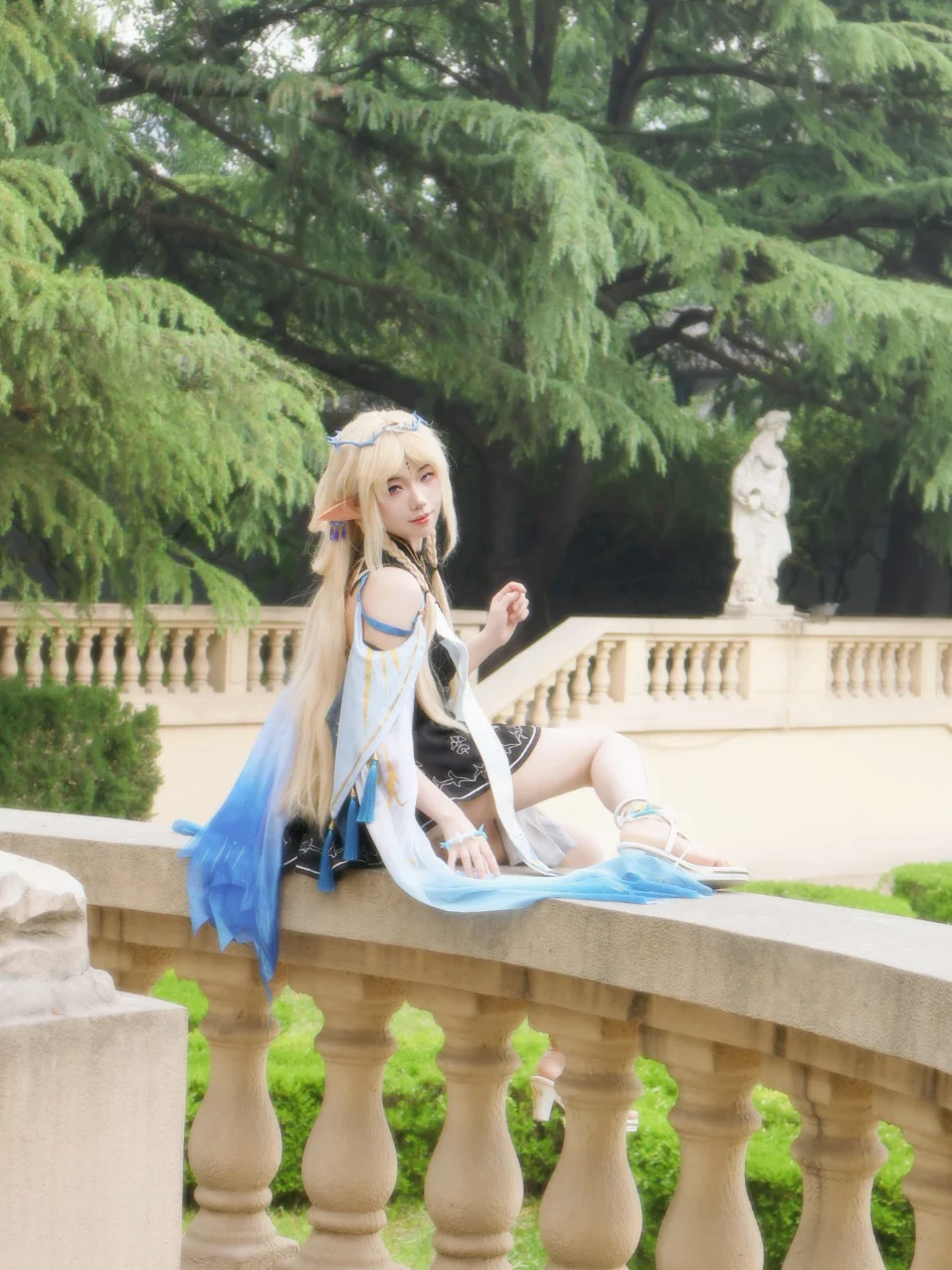 アウトドア撮影, コスプレ撮影, エルフ コスプレ, 金髪エルフ, 雰囲気メイク - 5枚目