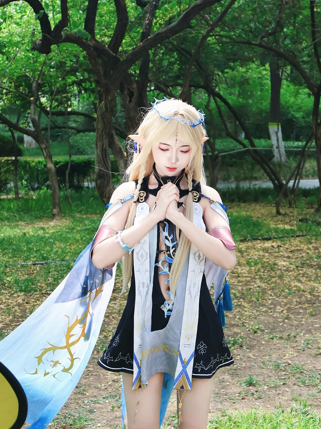 アウトドア撮影, コスプレ撮影, エルフ コスプレ, 金髪エルフ, 雰囲気メイク - 9枚目
