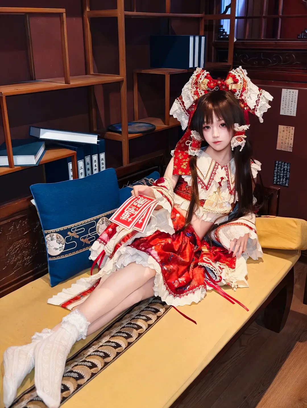 cosplay, 博丽灵梦cos, 东方project, 博丽灵梦, 洛丽塔巫女