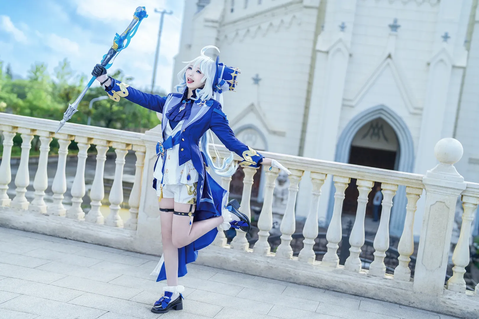 原神, 芙宁娜cos, 水神cos, 欧式建筑, 舞台质感 - 第7张