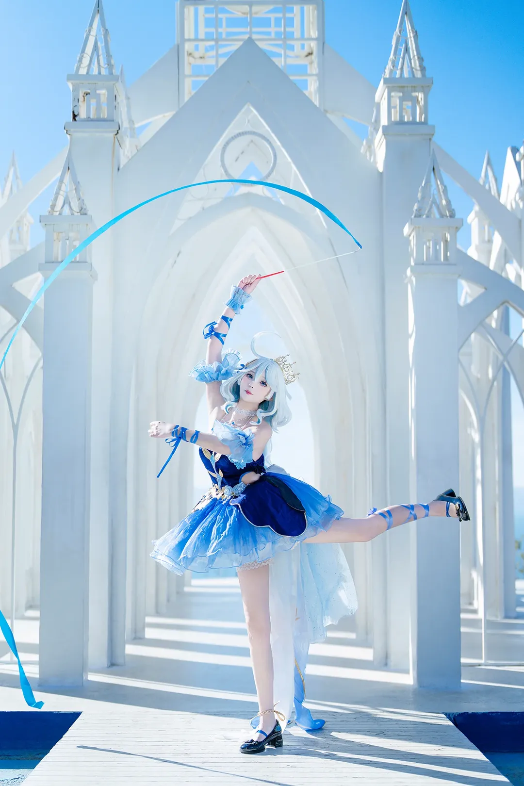 Genshin Impact, Character accuracy, Aesthetic photography, Focalors cosplay, Water Goddess
