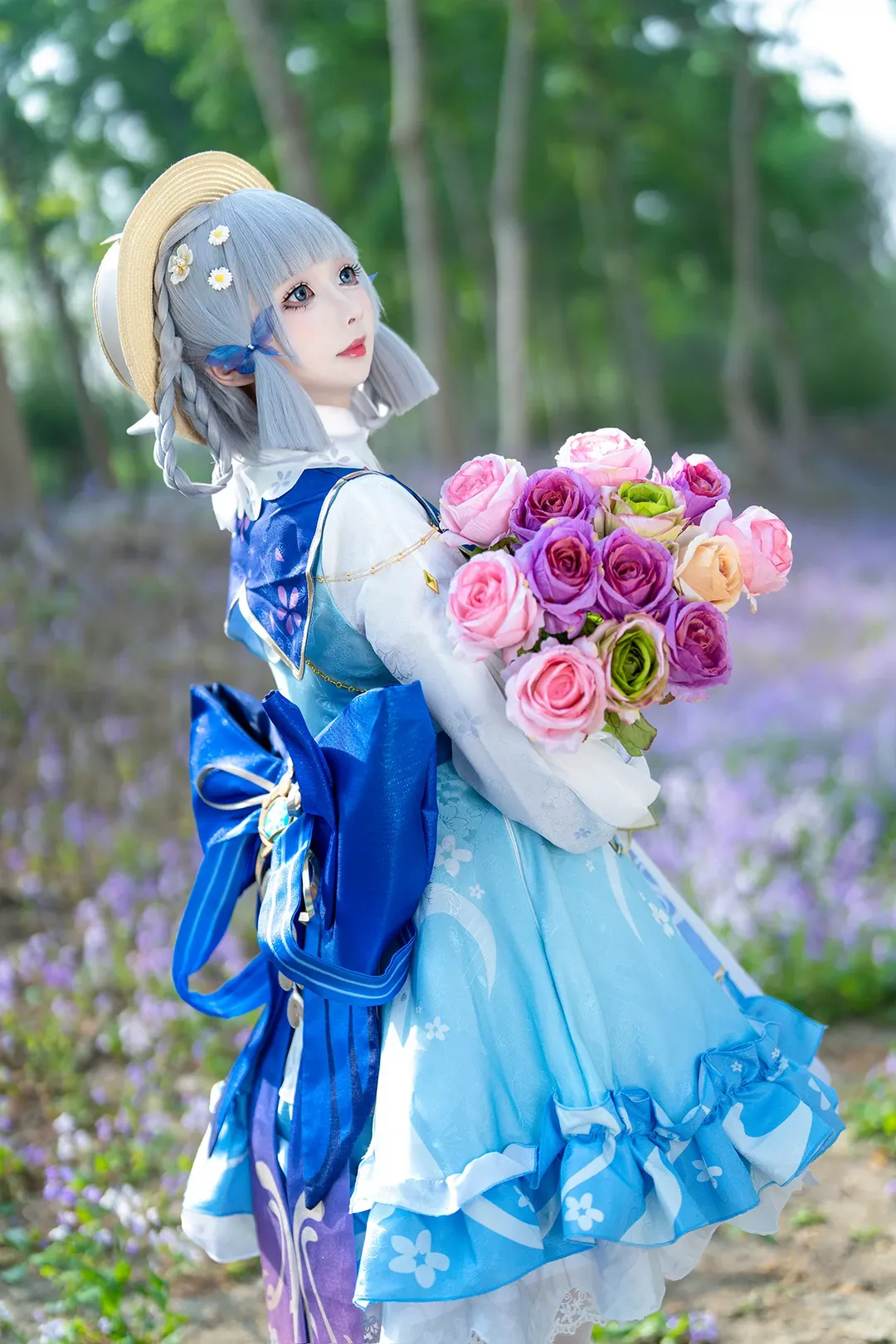 二次元, 原神, 森林写真, 神里綾華 コスプレ, 花時に訪れた手紙 - 2枚目