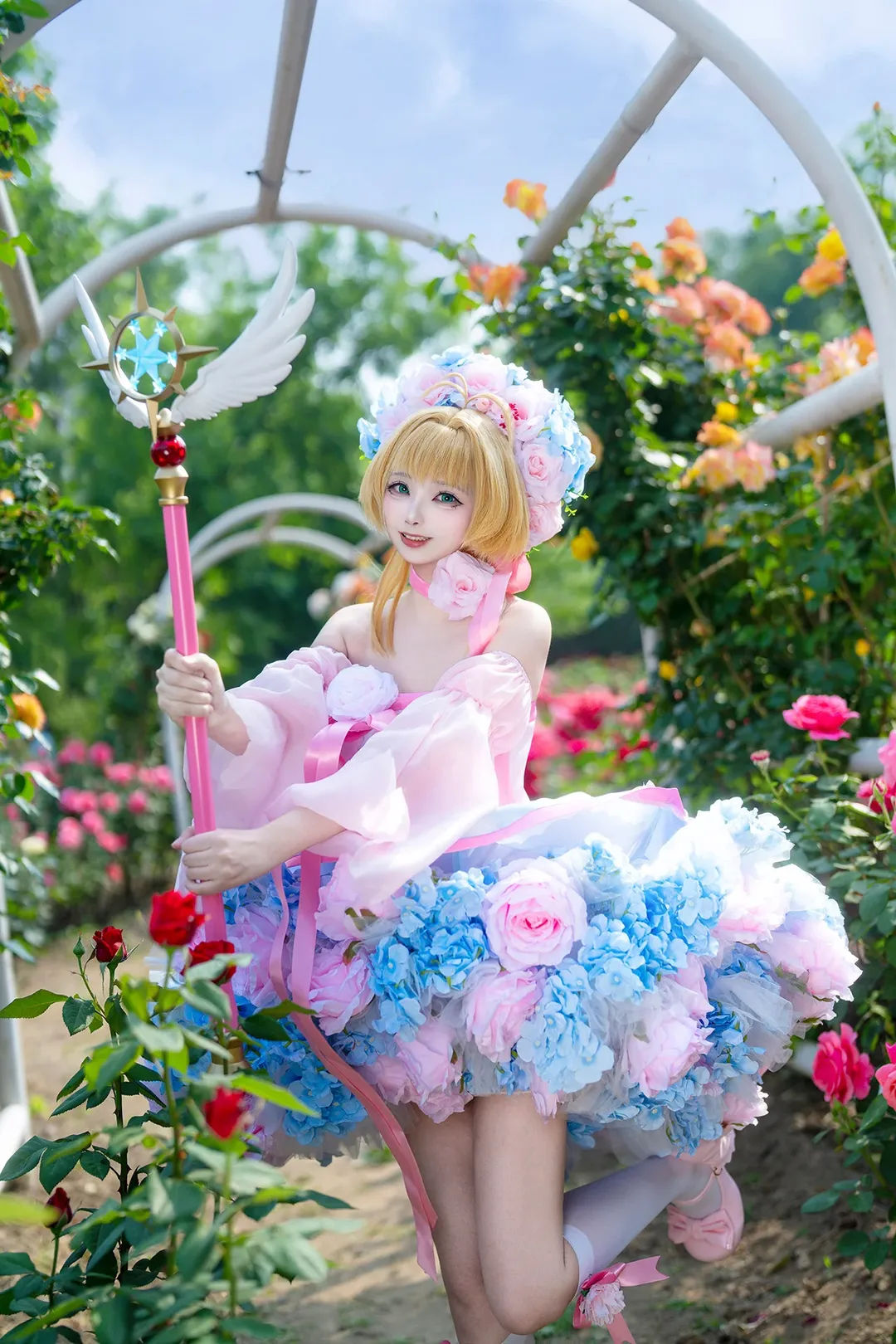 木之本樱cos, 魔卡少女樱, 花仙子造型, 小樱cosplay, 户外少女写真 - 第3张