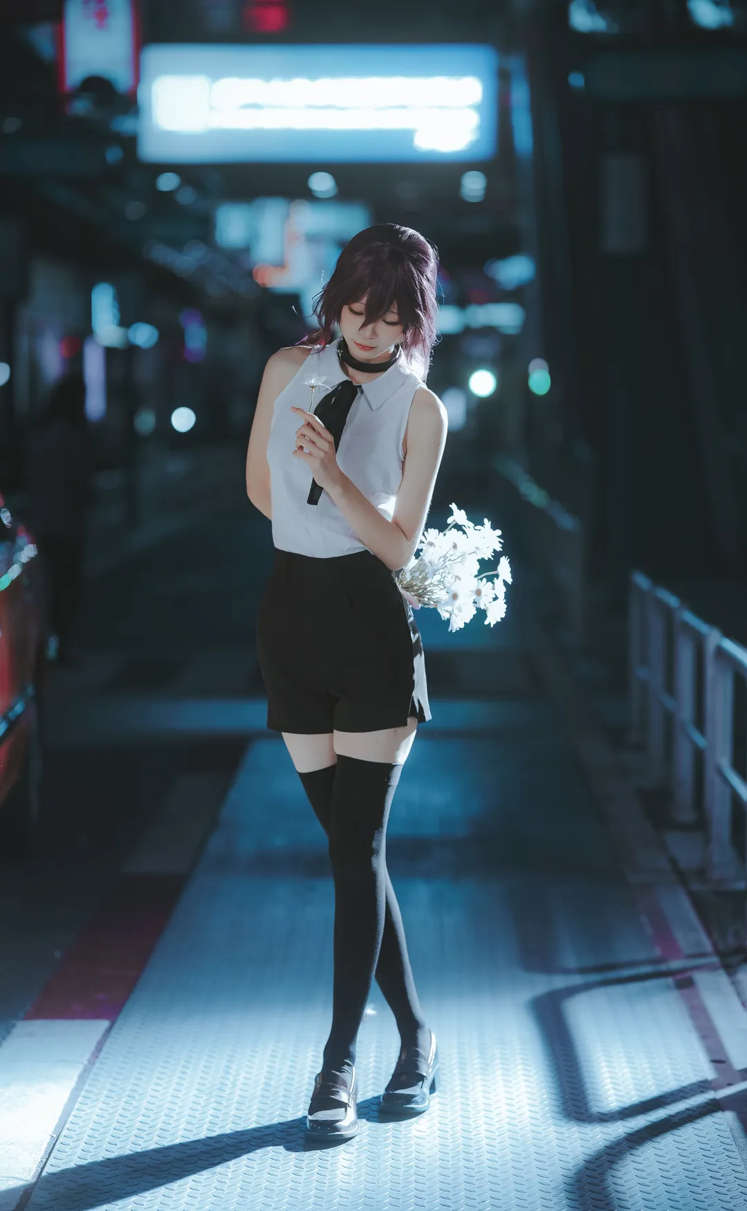 二次元看见计划, 蕾塞cos, 电锯人, 雨景, 霓虹灯影 - 第15张