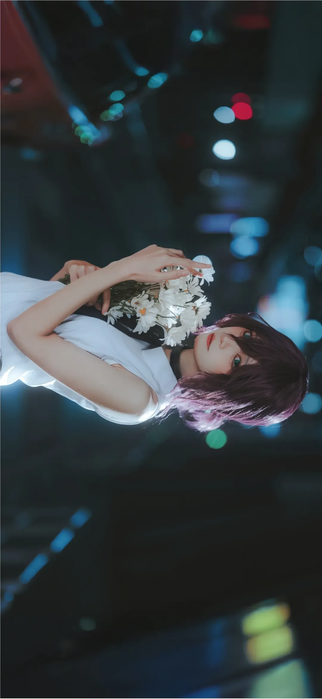 二次元看见计划, 蕾塞cos, 电锯人, 雨景, 霓虹灯影 - 第7张