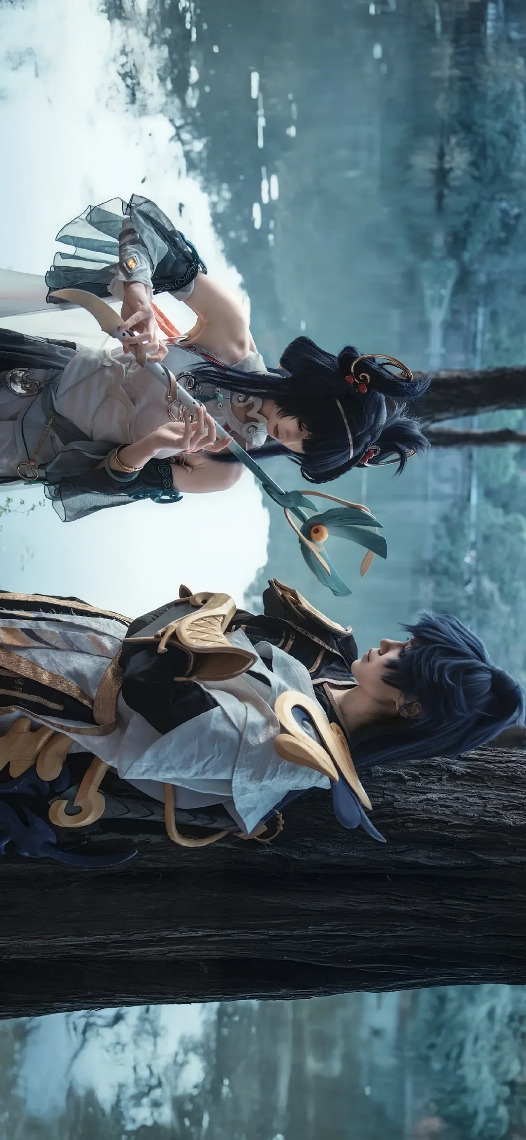王者荣耀, 双人角色扮演, 离恨烟, 李信公孙离cos, 户外实景摄影 - 第8张
