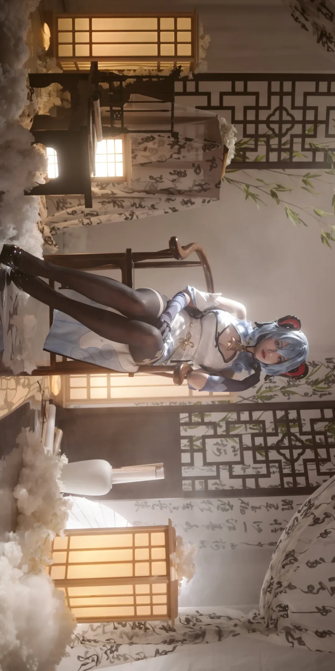 原神, 甘雨cos, 氛围感, 旗袍, 中式摄影 - 第6张